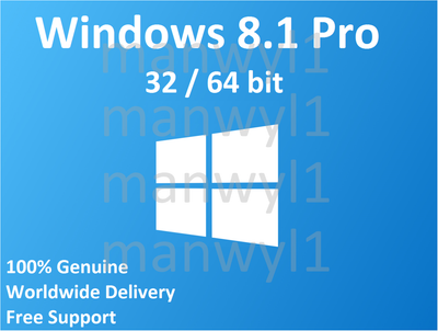 Windows 8.1 Professional Pro 32 / 64 bit Product ...