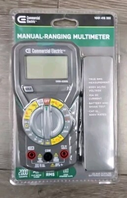 Commercial Electric Manual-Ranging Digital Multi-Meter