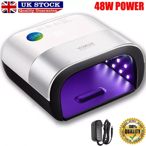 Sun 3 LED UV Nail Lamp Dryer Gel Polish Light Manicure Smart Timer Dormitory - Picture 1 of 10