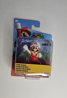 ️ Super Mario Bros Fire Mario Nintendo Mini Action Figure White Cap ...
