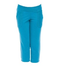 Girls French Terry Comfy Capri Caribbean Sea Youth Medium