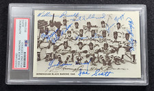 1948 BIRMINGHAM BLACK BARONS Signed Real Photo Postcard-(9)-PSA
