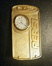 Vintage Pepsi Cola Clock Metal Standing Collectible Advertising Promo by A Belle
