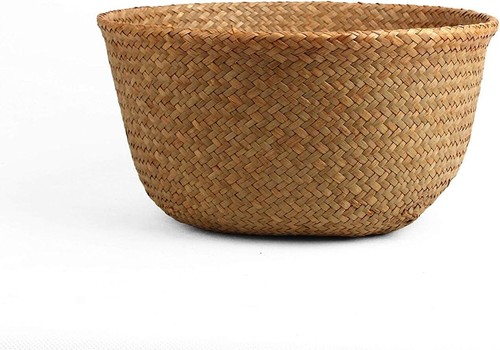 Woven Seagrass Belly Basket for Storage, Plant Pot, Laundry, Picnic and Grocery - Picture 4 of 9