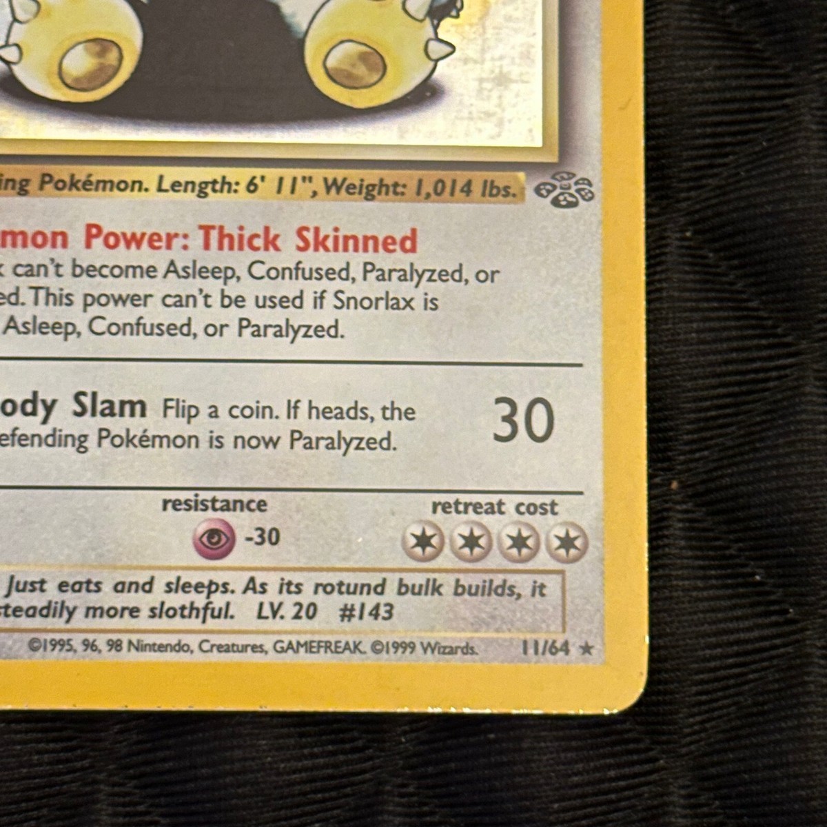 1st Edition Snorlax 11/64 Jungle Rare Holo Pokemon Card | eBay UK