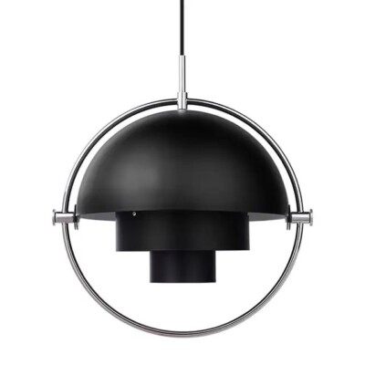 Gubi Multi-Lite Small 255mm Chrome/Black Pendant Light