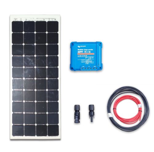 Kit completo Pannello Solare Flessibile 130W SunPower® + Regolatore + Accessori - Photo 1/5