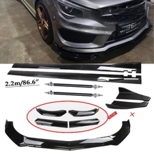Front Bumper Lip Spoiler Chin Splitter For Mercedes-Benz CLA180 CLA200 CLA250