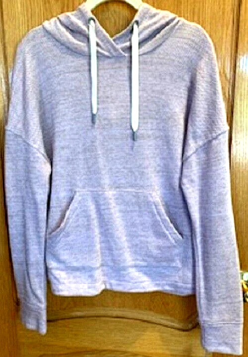 NWT Womens ANDEAWY Cotton Pullover Purple Heather Hoodie Sweater Size S