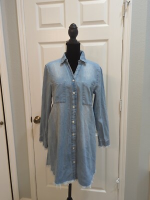 Zilcremo Womens Long Sleeve Distressed Jean Denim Dress Button Down Casual Small | eBay Zilcremo Womens Long Sleeve Distressed Jean Denim Dress Button Down Casual Small | eBay