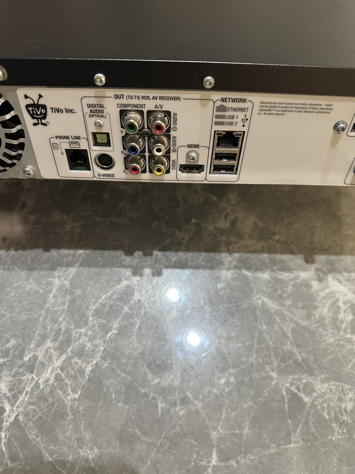 TiVo HD Series 3 TCD652160 DVR Service Level Unknown Includes Remote