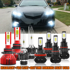 For Acura Tl 2009-2014 8pcs Front Led Hid Headlights Hilo Drl Fog Light Bulbs For Acura Tl 2009-2014 8pcs Front Led Hid Headlights Hilo Drl Fog Light Bulbs