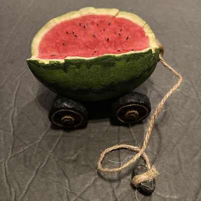 Boyds Bears Collection Watermelon Express Pull Wagon Cart 4