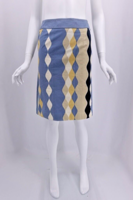 Vintage Anni Plus 100% Cotton Skirt Geometric Pattern Size 1 XS 
