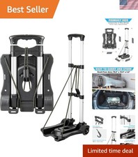 2.8lbs Portable Hand Truck Dolly - Travel-Ready Luggage Cart for Easy Transport