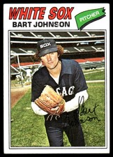 Bart Johnson 1977 Topps #177 White Sox MLB READ FREE SHIPPING AutographDen