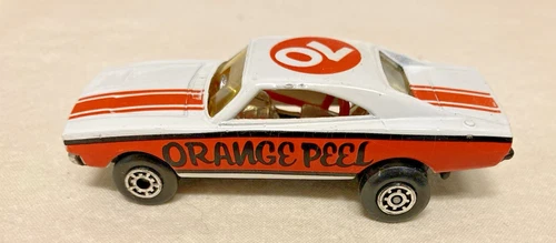Vintage Matchbox Superfast Orange Peel Dodge Charger Dragster/Funnycar #74 1971