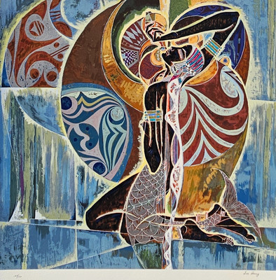 Lu Hong Expectations of a Mermaid Serigraph HAND SIGNED Yunnan Ocean art 122/300