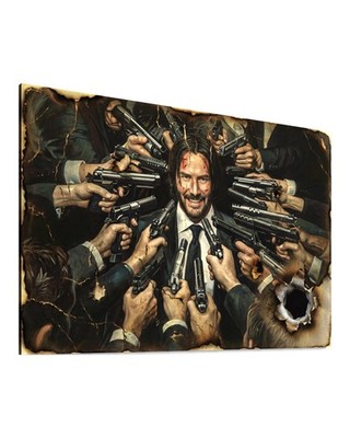 John Wick Leinwand Bild Keanu Reaves Farbig Dekoration Kunst Stil