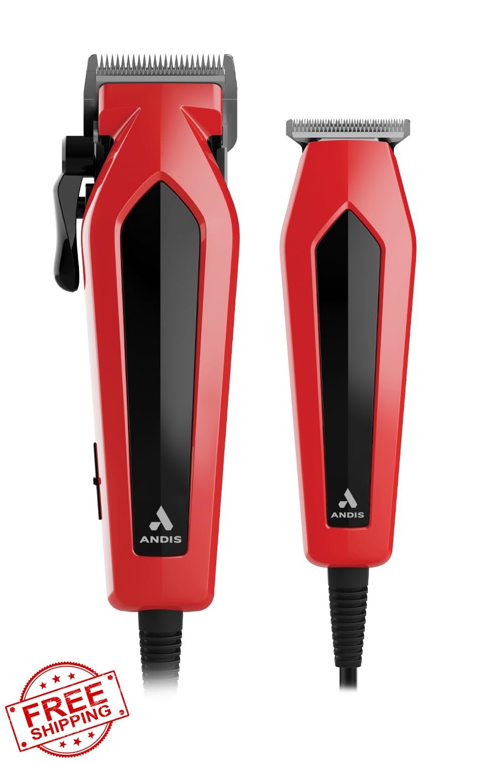 Andis Ultra Clip Corded Clipper Trimmer 15-Piece Kit Red