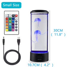 Jellyfish Lamp Color Changing Remote Control Aquarium Tank LED Night Light Birth