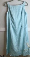Gap Dress Versatile Aqua Blue Midi Linen Dress  A Line 12
