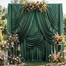50ftx15ft Hunter Green Backdrop 5ft W x15ft H 10 Panels,