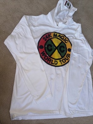 Bruno Mars 2018 24K Magic Tour Hoodie shirt Comfort Cross Colours size Small Med