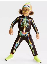 Hyde And Eek Color Melt Skeleton Child Costume. NWT 4-5T 21 