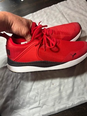 PUMA Mega NRGY Men s Running Shoes Size 9.5 Red Black White Sneakers