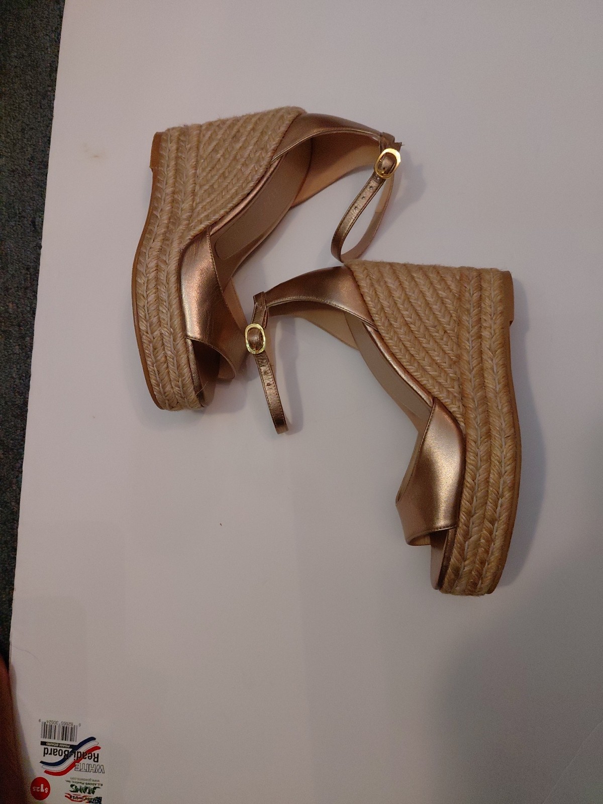 Stuart Weitzman Peep Toe Platform Wedge Espadrill… - image 5