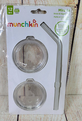 Munchkin Kids Tumblr Straw And Lids for Miracle 360 Sippy Cups 3 Piece Set