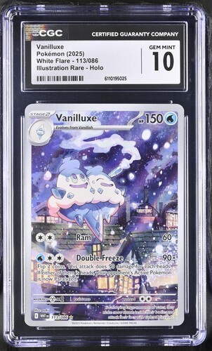 Vanilluxe 113/086 Sv: White Flare Holo - GEM MINT 10!!