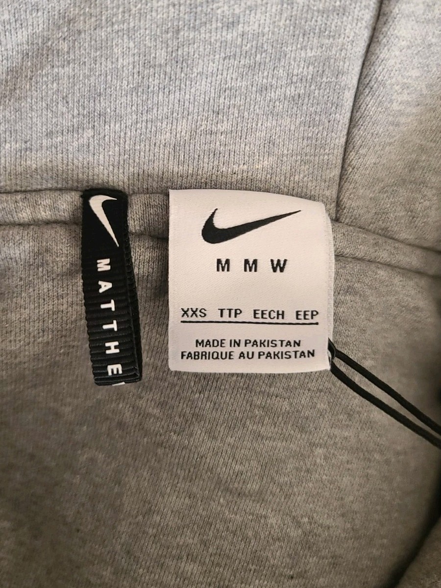 Size XXS Nike x MMW Matthew Williams Heavyweight Full Zip Hoodie