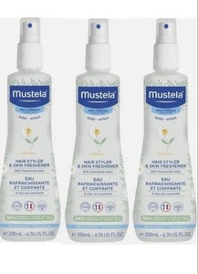 3 Mustela Baby Hair Styler Skin Freshener Chamomile Water 6.76 oz 04/28