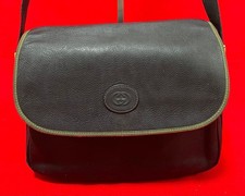 Borsa a tracolla Gucci in pelle linea sherry rivestita in tela nera dal Giappone