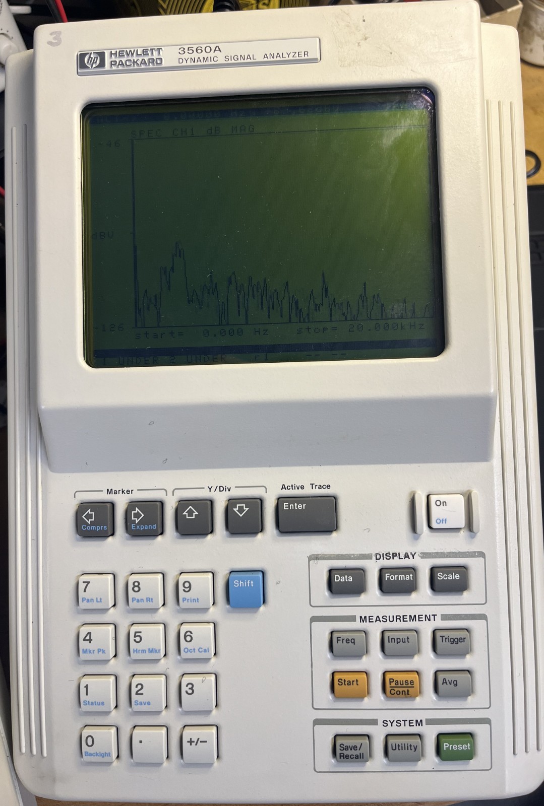 HP 3560A Agilent Handheld Dynamic Signal Spectrum Vibration Acoustic Analyzer