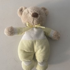 Vintage Carters Plush Baby Teddy Bear Lovely Yellow Romper Pajamas Toy 90s Y2K