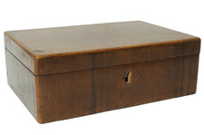 Alte Nußbaum Biedermeier ? Holzschatulle Schatulle Holz Truhe Holztruhe Kasten