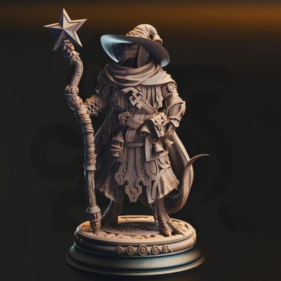 Ozmandi Starborn   Silver Dragonkin Sorcerer - DM Stash 32mm