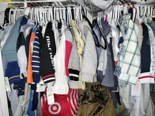 Box Of Various Pieces Of Baby Boy Clothes 0-12 Months New With Tags -Name Brands