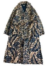 KAPITAL Cotton Long Coat Collared Damask pattern Near MINT