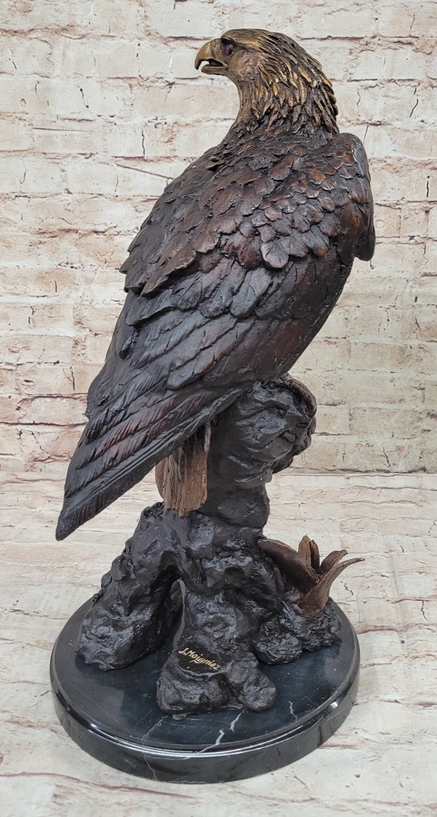 Statue Sculpture Eagle Bird Wildlife Art Deco Style Art Nouveau Style Bronze