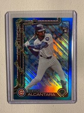 KEVIN ALCANTARA 2025 TOPPS BLUE FOIL ROOKIE CARD CUBS