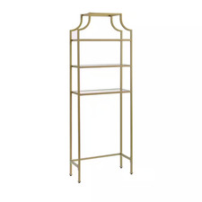 Aimee 27.25 In. W X 73 In. H X 11 In. D Gold Over-The-Toilet Storage