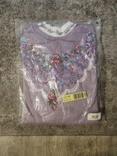 Vintage Blair Floral Sweatshirt Made In USA Womens Size L Large Grandma Sweater