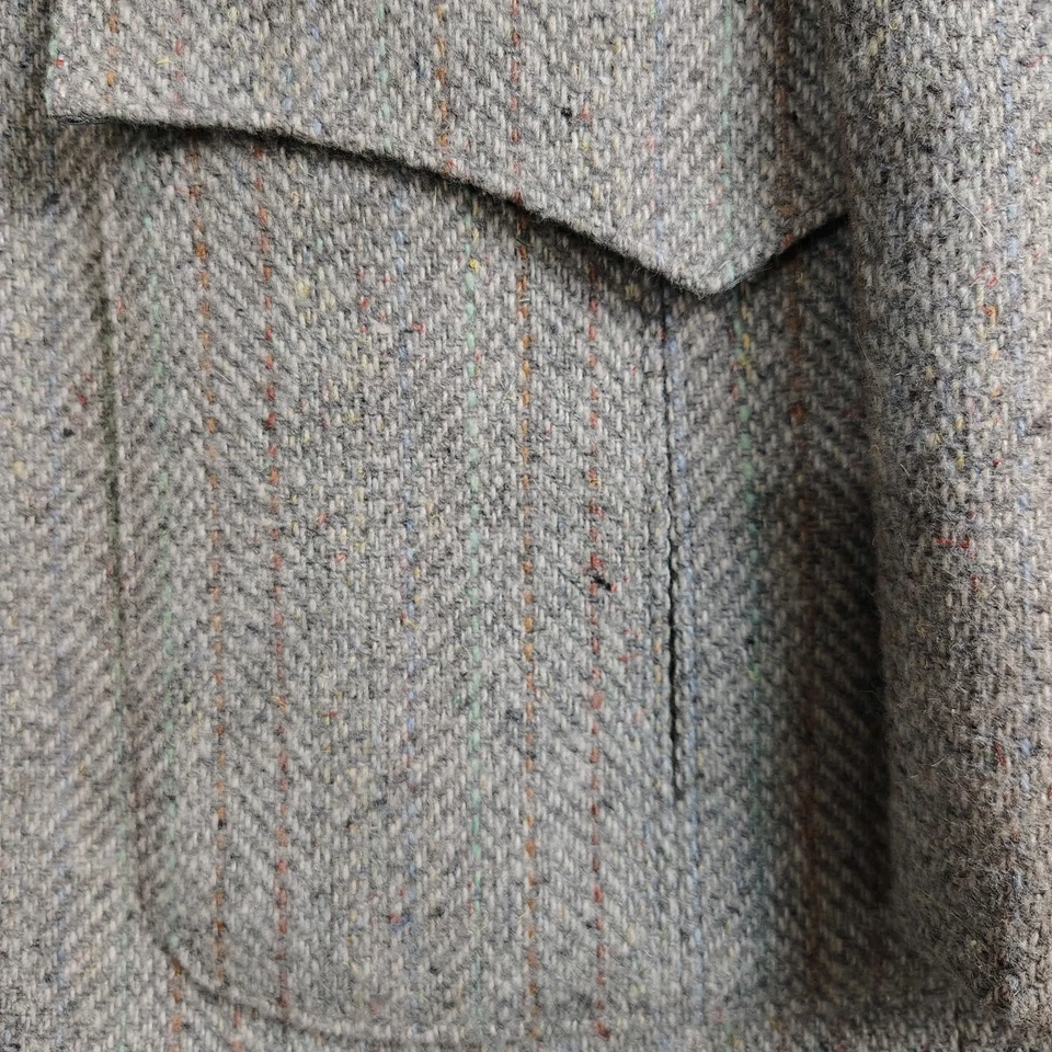 Винтажный Pioneer носить Western BLAZER SPORT куртка мужская серый 44R Spring TWEED - Изображение 4 из 4