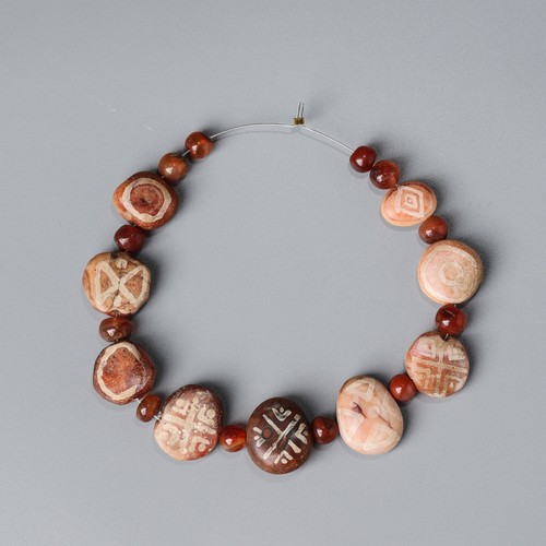 Western Asiatic Etched Carnelian Beads Lot