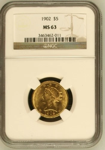 1902 Liberty Half Eagle — photo from the most recent tracked eBay sale