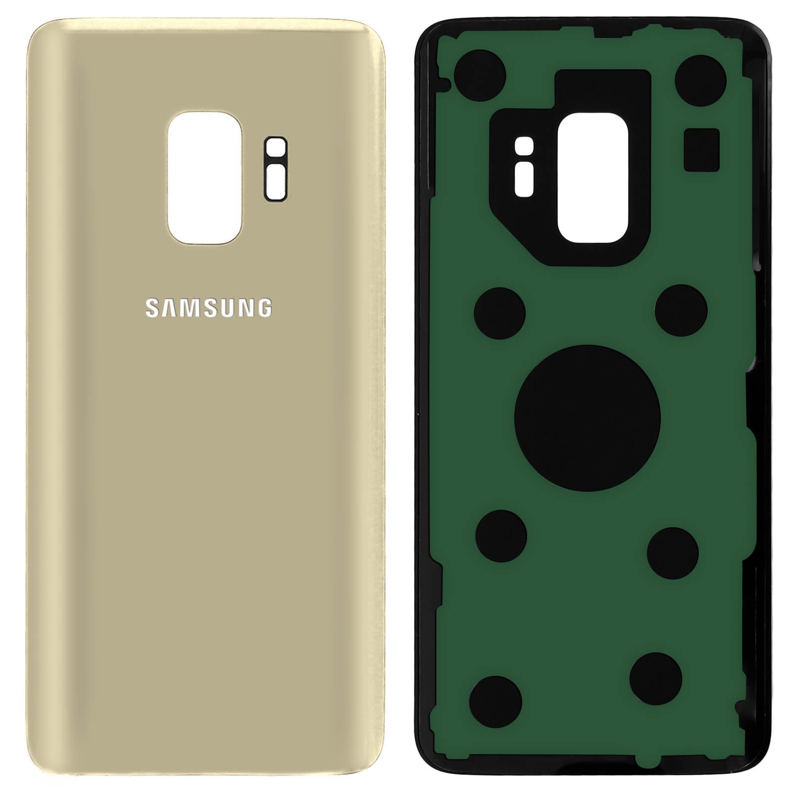 Châssis arrière Clappio pour Samsung Galaxy S9 or vitre de rechange